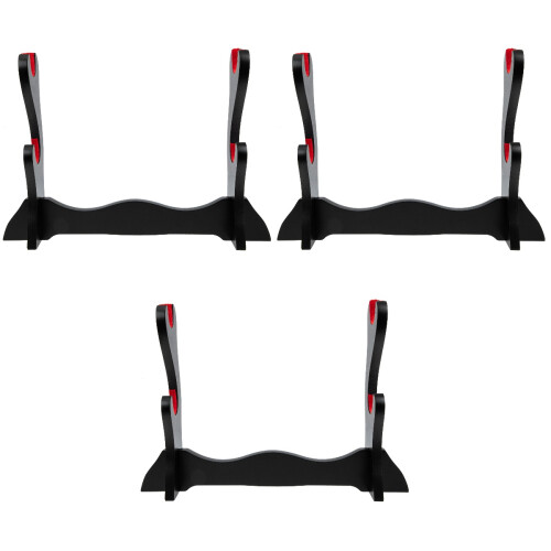 3St Zwarte Swords Display Holder Functioneel En Compact Voor Huis 2