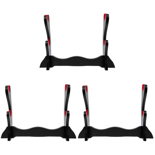 3St Zwarte Swords Display Holder Functioneel En Compact Voor Huis 1