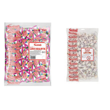 Swizzels Love Hearts Mini Rolls Candy Bag 3 kg (Packaging may vary) & Double Lollies, 3 Kg