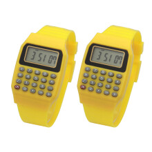4St Duurzaam Kindercalculator Horloge Geel Gemakkelijk Dragen