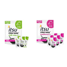 itsu Miso'Easy Instant Chilli Miso Soup Sachets, Gluten-Free, Vegan 60 g (Pack of 12-36 soups) + itsu Miso'Easy Traditional Miso - Instant Miso Soup