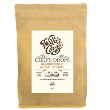 Willie's Cacao - Vegan White Chocolate Chef's Drops 1kg ? Oat based couverture chocolate for cooking & baking