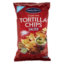 Santa Maria Salted Tortilla Chips ? Gluten-Free & Golden-Baked Mexican Corn Chips, Perfect for Nachos, Dipping & Snacking, 185 g (Pack of 15)