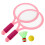 2Sets Plastic Badmintonrackets Set Roze Kinder Sport En 1