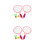 2Sets Plastic Badmintonrackets Set Roze Kinder Sport En 8