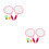 2Sets Plastic Badmintonrackets Set Roze Kinder Sport En 7