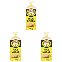 Marmite Rice Cakes 6 x 110g, Low Fat Low Calorie Snacks, Vegetarian (Pack of 3)