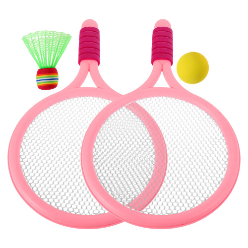 2Sets Plastic Badmintonrackets Set Roze Kinder Sport En 1