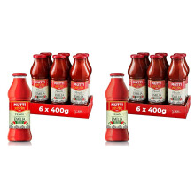 Mutti Regional Passata Emilia Romagna with Baby Plum Tomatoes 6 x 400g (Pack of 2)