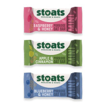 Stoats Mini Oat Bars Variety Pack ? Assorted Flavours, Source of Fibre, Individually Wrapped, Great for Breakfast or a Quick Snack ? Pack of 75 x 25g