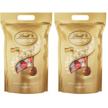 Lindt Lindor Assorted Chocolate Truffles Bag - Approx 80 balls, 1kg - Chocolate Truffles with a Smooth Melting Filling - Gift Present or Sharing Box -