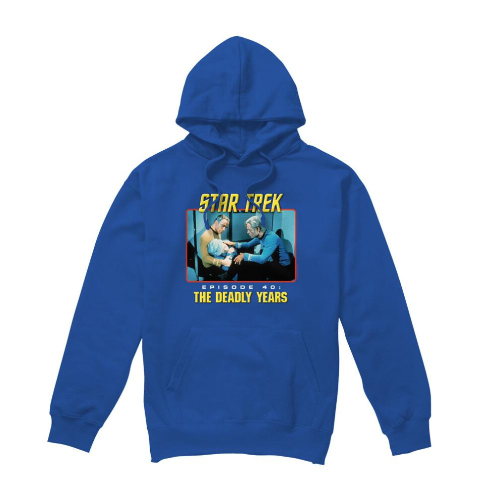Star Trek (L, Royal ) Mens Episode 40 Hoodie Blue
