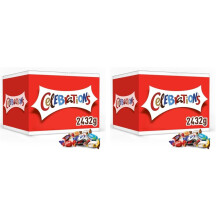 Celebrations Bulk Chocolate Box, 2.4kg, Assorted Chocolates Gift Box with Mini Chocolate Bars & Biscuits (Pack of 2)