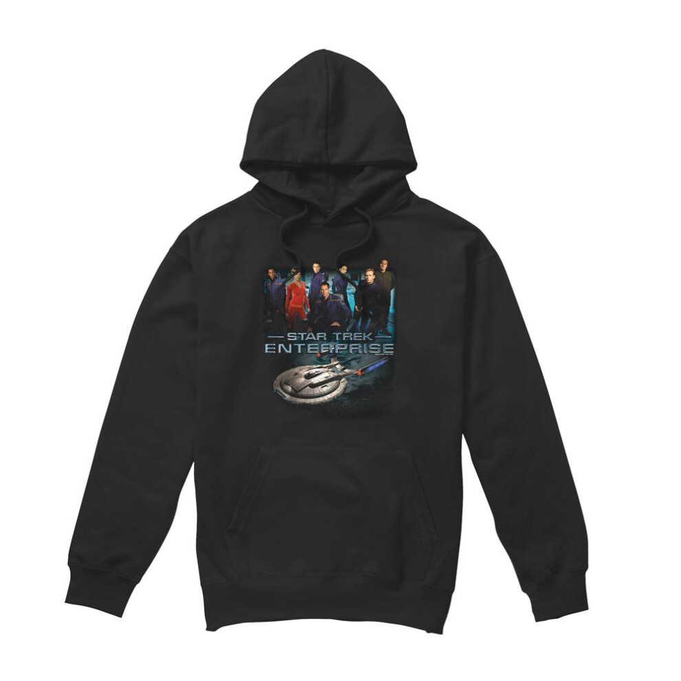 Star Trek (Xl, ) Mens Enterprise Crew Hoodie Black