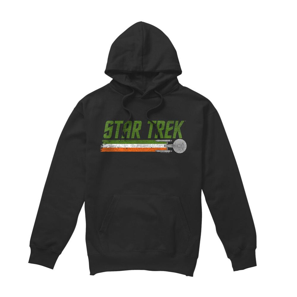Star Trek (Xxl, ) Mens Irish Enterprise Hoodie Black