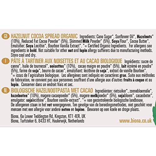 Biona Organic Chocolate Hazelnut Spread 350g (Pack of 6 2