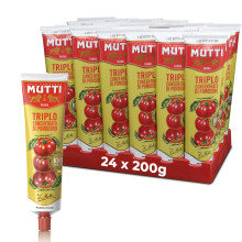 Mutti ? Triple Concentrate Tomato Puree, Tomato Concentrate, 200g, (Pack of 24)