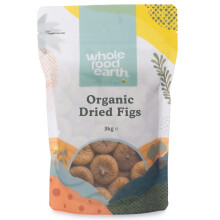 Wholefood Earth Organic Dried Figs ? 3 kg | Raw | Sundried | GMO Free | Vegan | High Fibre | Certified Organic