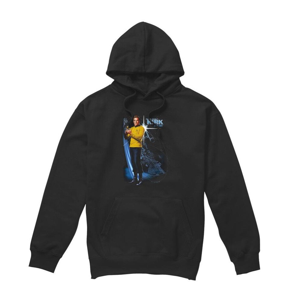 Star Trek (Xxl, ) Mens Galactic Captain Kirk Hoodie Black