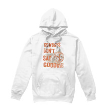 (M, White) Yellowstone Mens Cowboys Don't Say Goodbye Hoodie
