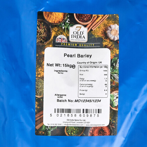 Old India Pearl Barley 15kg 1