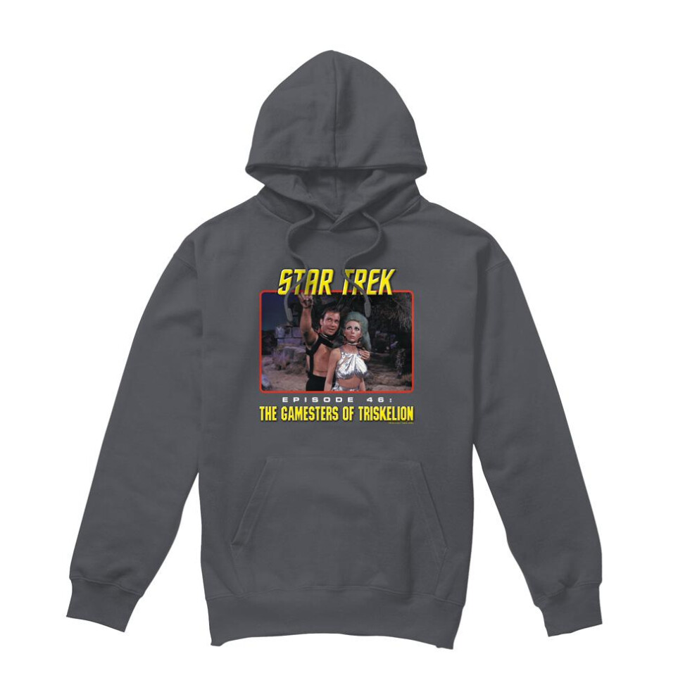 Star Trek (L, Charcoal) Mens Episode 46 Hoodie Multicoloured