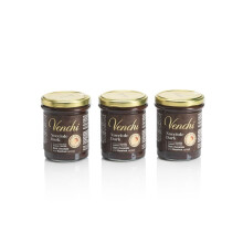 Venchi - Dark Chocolate and Hazelnut Spread Kit - Set of 3 Jars - PGI Piedmont Hazelnut, 600 g - Gluten Free - Vegan