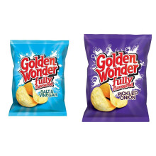 Tayto, Golden Wonder Salt and Vinegar Crisps, 32 x 32.5g & Tayto, Pickled Onion Crisps, 32 x 32.5g