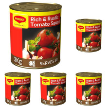 MAGGI Rich & Rustic Tomato Sauce 3kg (Pack of 5)