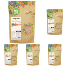 Wholefood Earth Wheat Bran Fine 2 kg | GMO Free | High Fibre (Pack of 5)