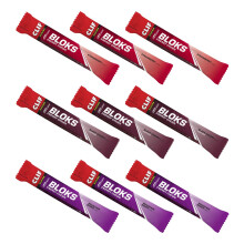 CLIF Bar Bloks Energy Chews - Quick Energy for Cycling and Running - Workout Snack - Multi-flavour 3 x Mountain Berry, 3 x Strawberry, 3 x Black