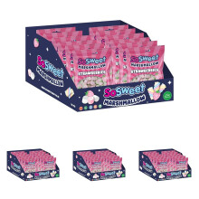SoSweet Marshmallow Strawberries ? 12 x 140g Bags of Soft, Fruity Strawberry-Flavoured Marshmallows | Great for Snacking, Desserts | Light & Fluffy
