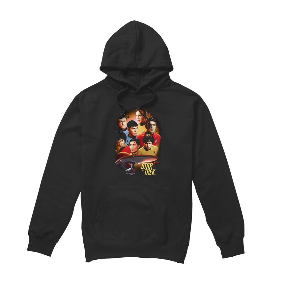 Star Trek (Xl, ) Mens Heart Of The Enterprise Hoodie Black