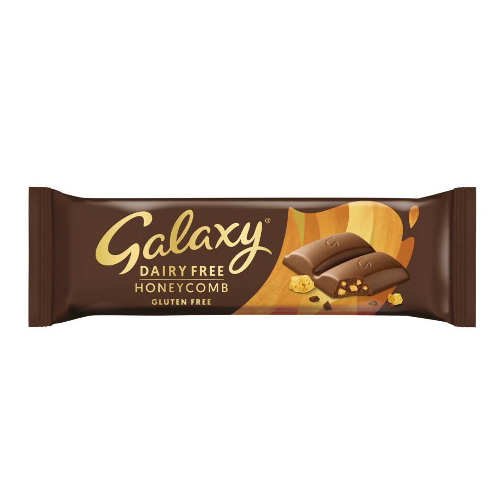 Galaxy Dairy Free Chocolate Bar ? Honeycomb ? Dairy Free, Vegan, Plant-Based, Smooth & Creamy, Gluten Free, Milk Alternative, Suitable For Vegans,