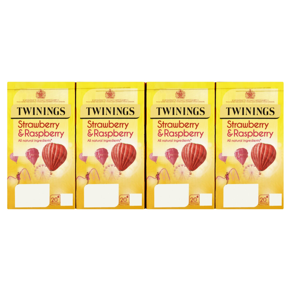Twinings Strawberry & Raspberry Enveloped Tea Bags (12X20)