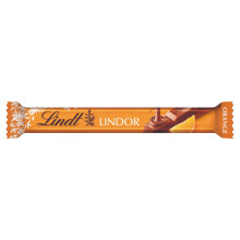Lindt LINDOR Milk Orange Chocolate Snacking Bar (Pack Of 24)