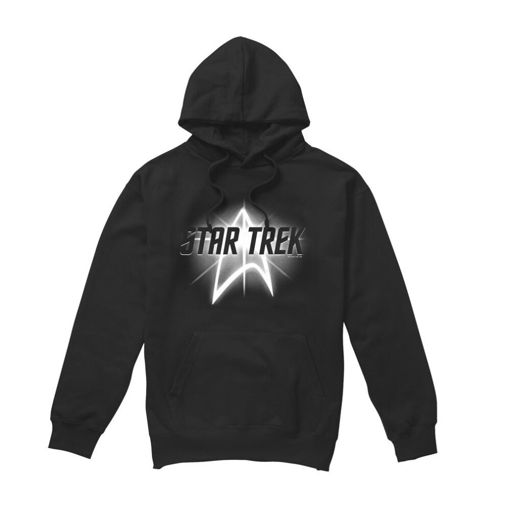 Star Trek (L, ) Mens Glow Logo Hoodie Black