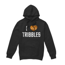 (XXL, Black) Star Trek Mens I Heart Tribbles Hoodie
