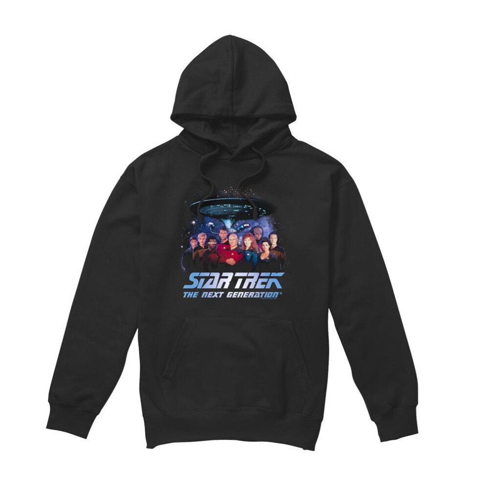 Star Trek (M, ) Mens Space Group Hoodie Black