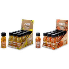 Zinger - Golden Turmeric shot (Pack of 15 x 70ml) & James White Drinks Organic Ginger Zinger Shot 70 ml, Pack of 15