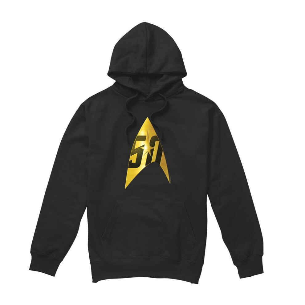 Star Trek (Xxl, ) Mens 50Th Anniversary Delta Hoodie Black