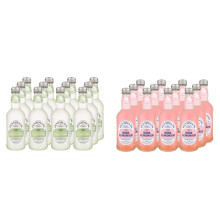 Fentimans Gently Sparkling Elderflower, 275 ml (Pack of 12) & Rose Lemonade, 12 x 275 ml Bottles