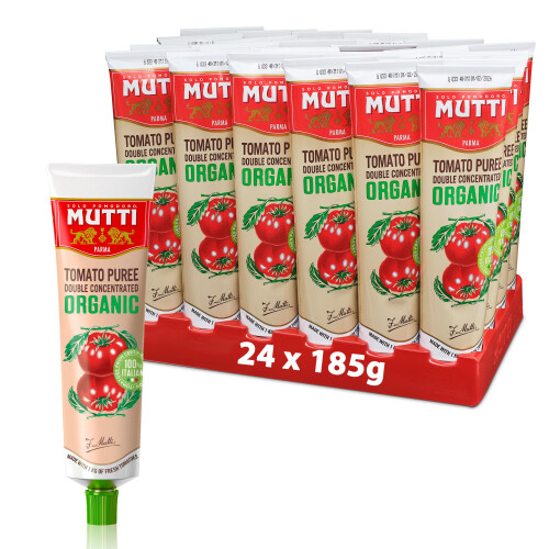 Mutti Organic Double Concentrate Tomato Pur?e 185g, 24 pack