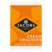 JACOB'S Mini Cream Crackers, Individually Wrapped Twin Packs With Two Crackers in Each, 19 g (Pack of 168)