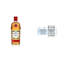 Tanqueray Flor De Sevilla Gin 70cl & Fever-Tree Refreshingly Light Indian Tonic Water 8 x 150ml (Pack of 3, Total 24 cans)