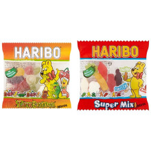 Haribo Tangfastics Sour Sweets Mini Bags, 16g x 100 packs & Supermix Sweets Mini Bags, 16g x 100 Packs (1.6kg)