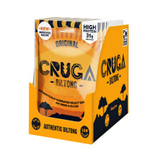 Cruga Original Beef Biltong Flavour 12 ? 60g Snack Packs ? High Protein Gluten Free Spicy Snack ? Low Sugar ? No Added MSG ? Ideal for Gym, Travel,