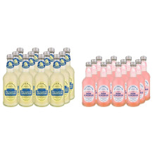 Fentimans Traditional Victorian Lemonade 275 ml (Pack of 12) & Rose Lemonade, 12 x 275 ml Bottles