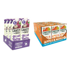 Cawston Press Brilliant Beetroot Pressed Juice, 1 l, Pack of 6 & Fruit Water Kids Drink | Pressed Apple & Mango Flavoured Water | 200ml x 18 Pack