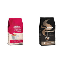 Lavazza Caff? Crema Classico, Coffee Beans, Arabica and Robusta, Cocoa and Wood Notes, Intensity 7/10, Medium Roasting, 1 Kg & Espresso Italiano